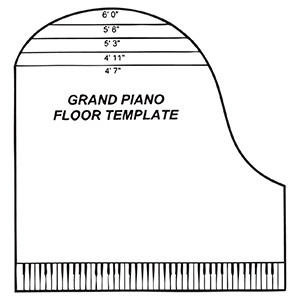 Grand Piano Floor Template 4'7" - 6'0" Schaff Piano Supply Howard Piano Industries