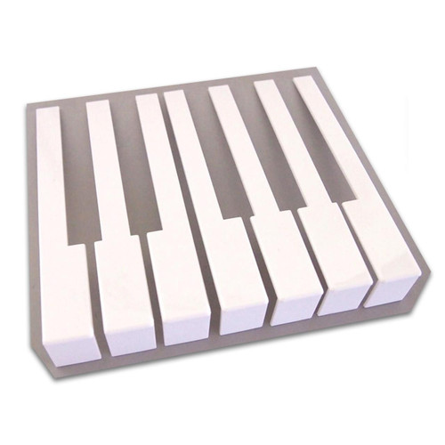 German Piano Keytops with Attached Fronts - White Schaff Piano Supply Howard Piano Industries
