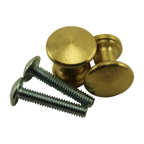 Solid Bright Brass Piano Desk Knobs - One Pair